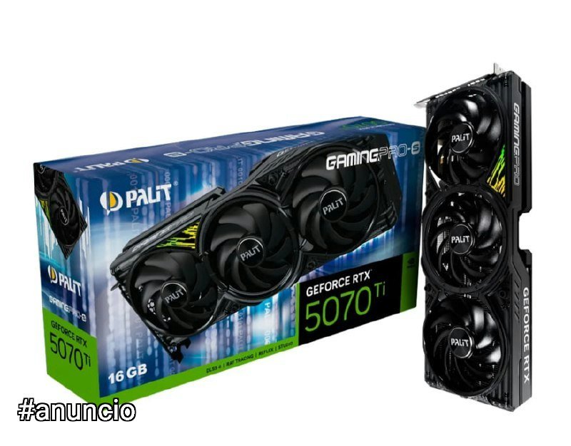 Placa de Video Palit GeForce RTX 5070 Ti 16GB GamingPro-S GDDR7 256bits - NE7507T019T2-GB2031U 🛒