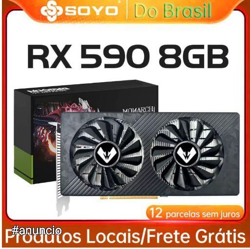 Placa de Vídeo SOYO AMD RX 590 8GB 🛒