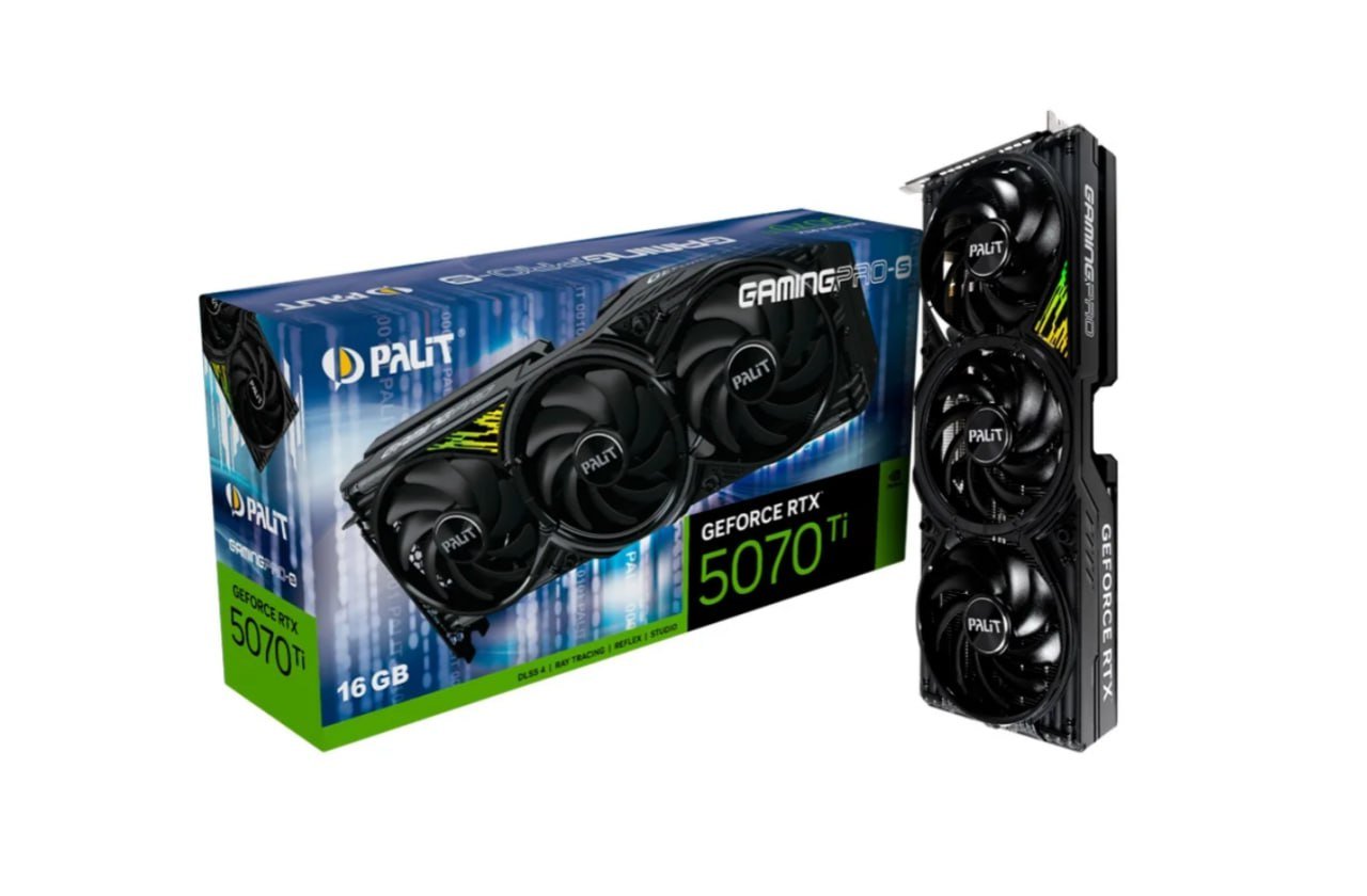 Placa de Vídeo Palit GeForce RTX 5070 Ti 16GB GamingPro-S GDDR7 🛒