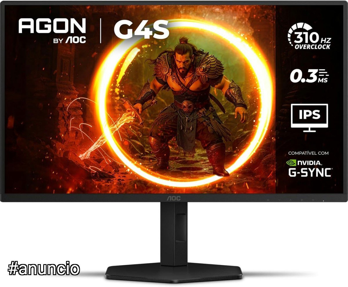 Monitor Gamer AOC AGON G4S 25" 310Hz 0.3ms HDR10 IPS Base Ajustável 25G4S/P 🛒