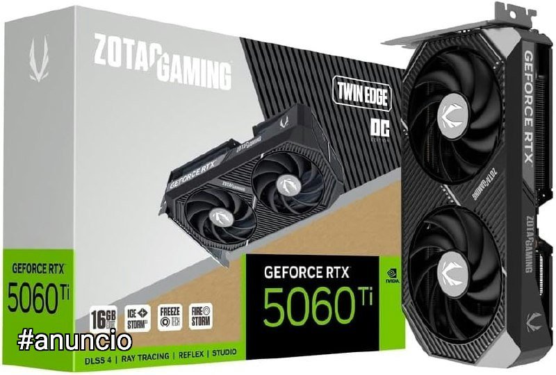 GPU NV RTX5060TI 16GB TWIN EDGE OC GDDR7 128BITS ZOTAC ZT-B50620H-10M 🛒