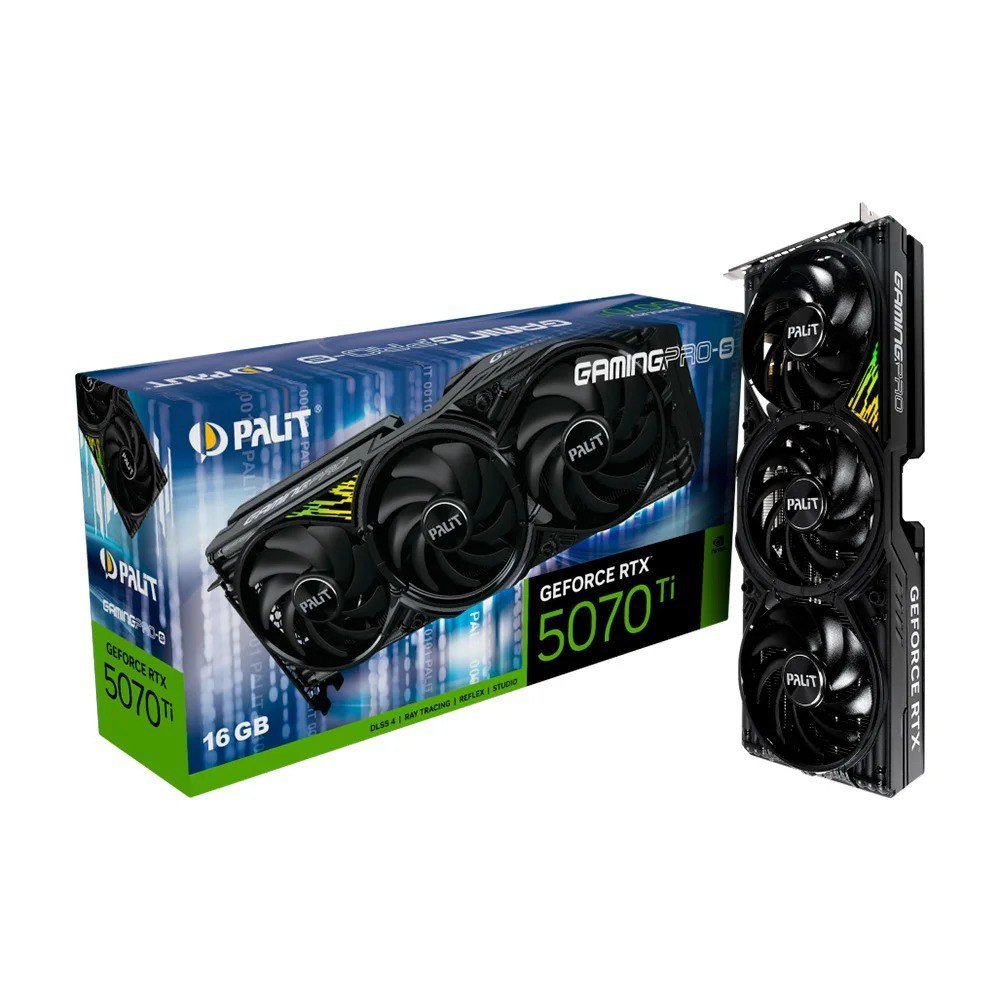 Placa de Video Palit GeForce RTX 5070 Ti 16GB GamingPro-S GDDR7 256bits 🛒