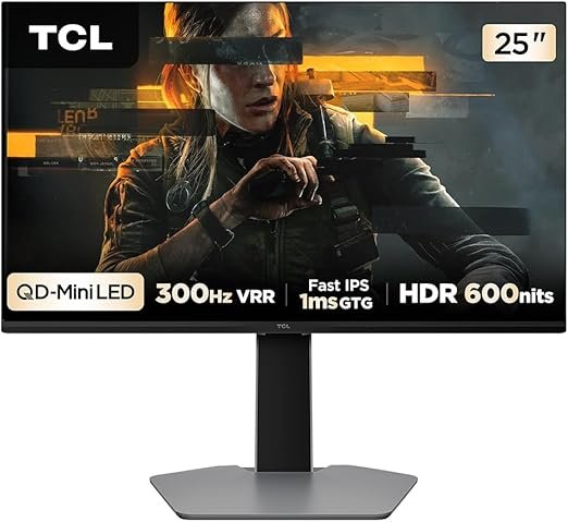 Monitor Gamer TCL 25 Polegadas QLED Mini LED Full HD G64 300Hz 🎮