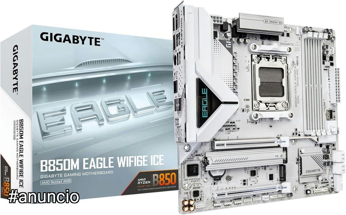 GIGABYTE Placa-mãe B850M Eagle WIFI6E ICE AMD AM5 🛒