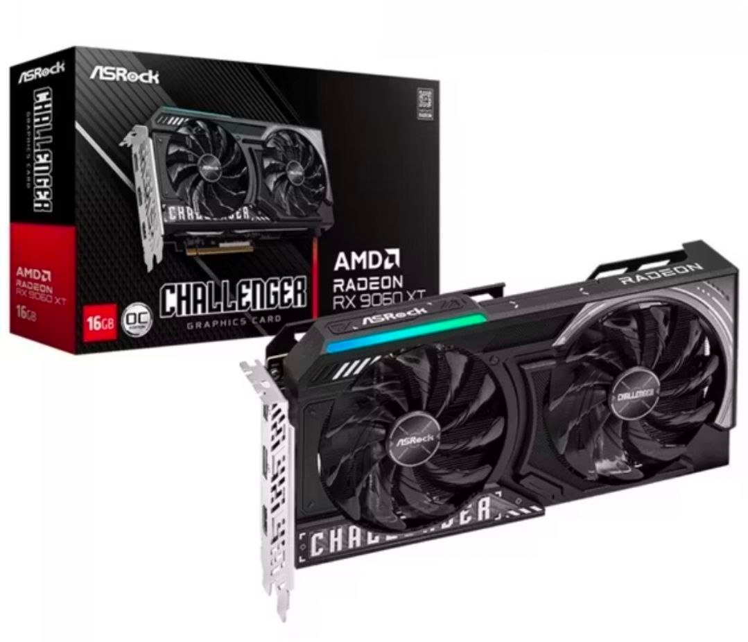 Placa de Vídeo ASRock AMD Radeon RX 9060 XT Challenger OC 16GB GDDR6 FSR 🛒