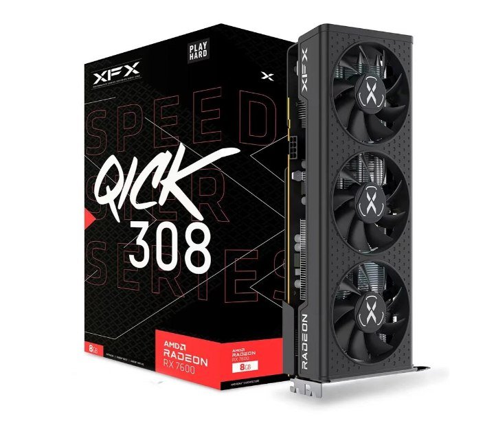Placa de Vídeo XFX AMD Radeon RX 7600 Series 8GB GDDR6 🛒