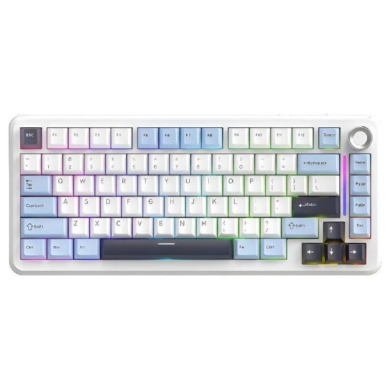 Teclado Mecânico Gamer F75 Sem Fio Tri Mode RGB Free Wolf ⌨️
