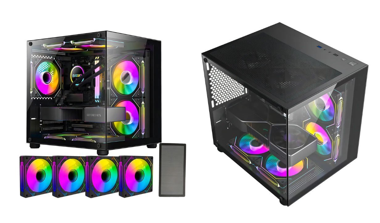 Gabinete Hayom Branco Gb1791 4 Fans Rgb Micro-atx Em Vidro 🛒