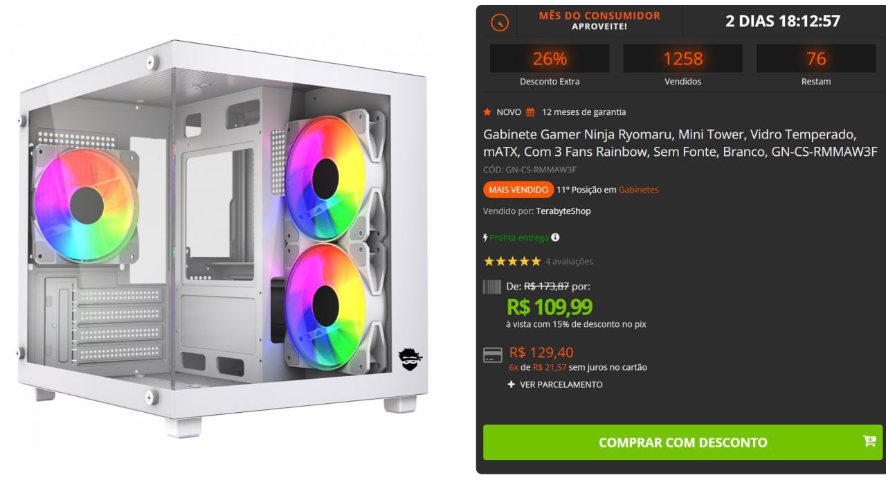 Gabinete Gamer Ninja Ryomaru 🛒