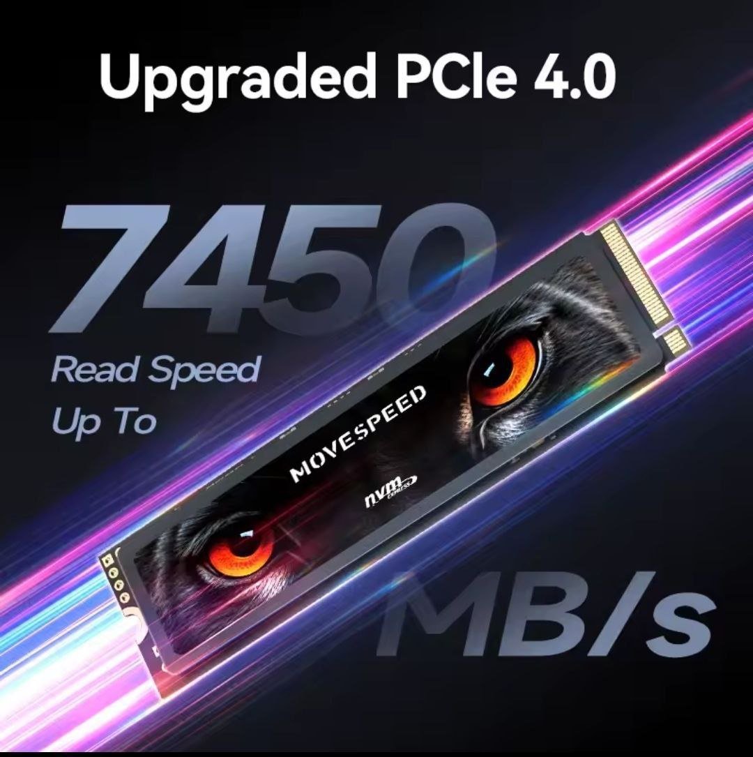 SSD NVMe Gen 4 Movespeed 2TB 7450MB/s 💻