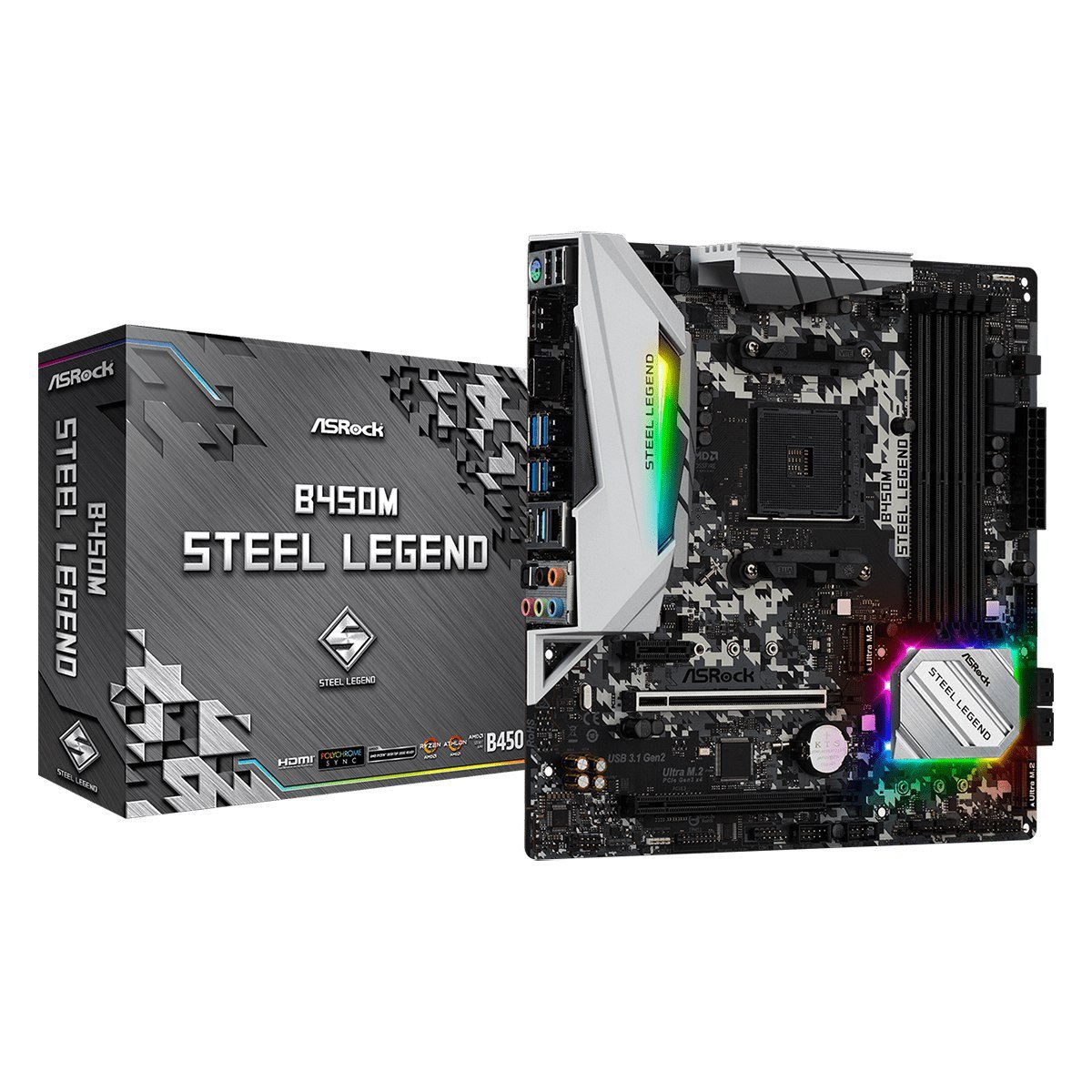 Placa Mãe ASRock B450M Steel Legend 🛒