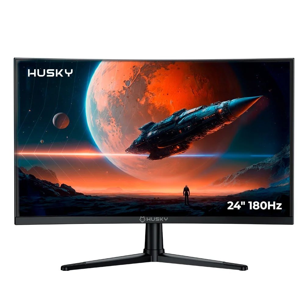 Monitor Gamer Curvo Husky Boreal 24" FHD 180Hz 1ms VA 🛒
