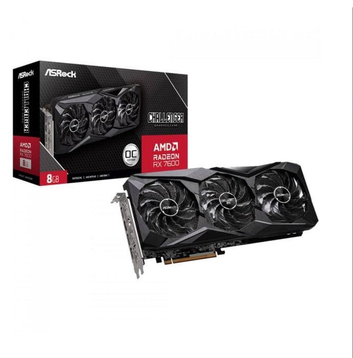 Placa De Video Asrock Amd Radeon Rx 7600 Challenger Pro Oc 8GB Gddr6 Fsr Ray Tracing 🛒