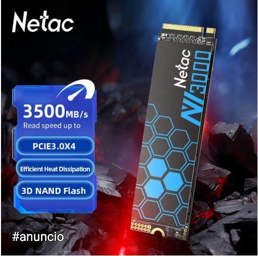 SSD NVMe M.2 Netac 250GB/500GB/1TB/2TB 🛒
