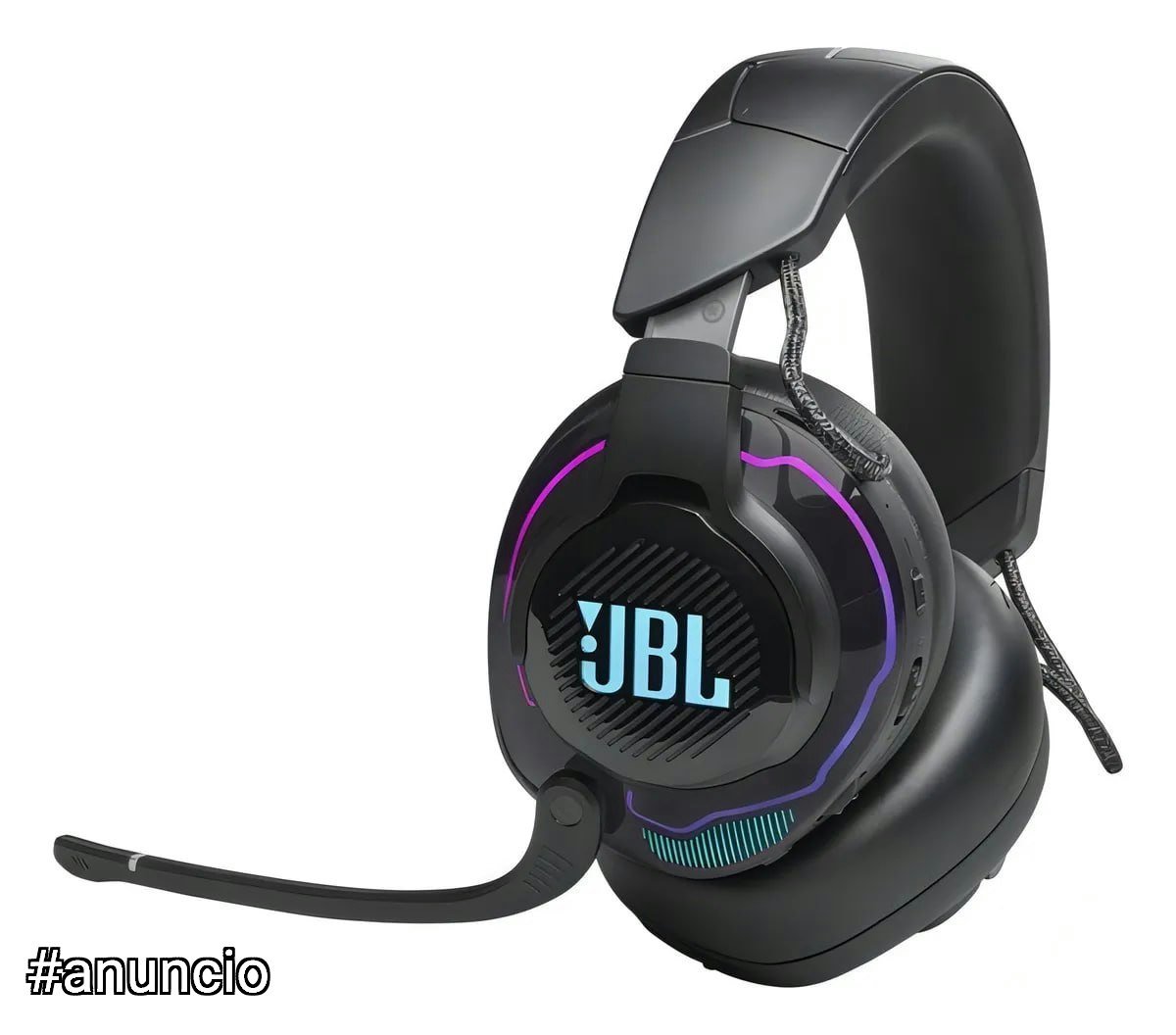 Fone de ouvido profissional sem fio para jogadores 910 Rgb preto 🎧