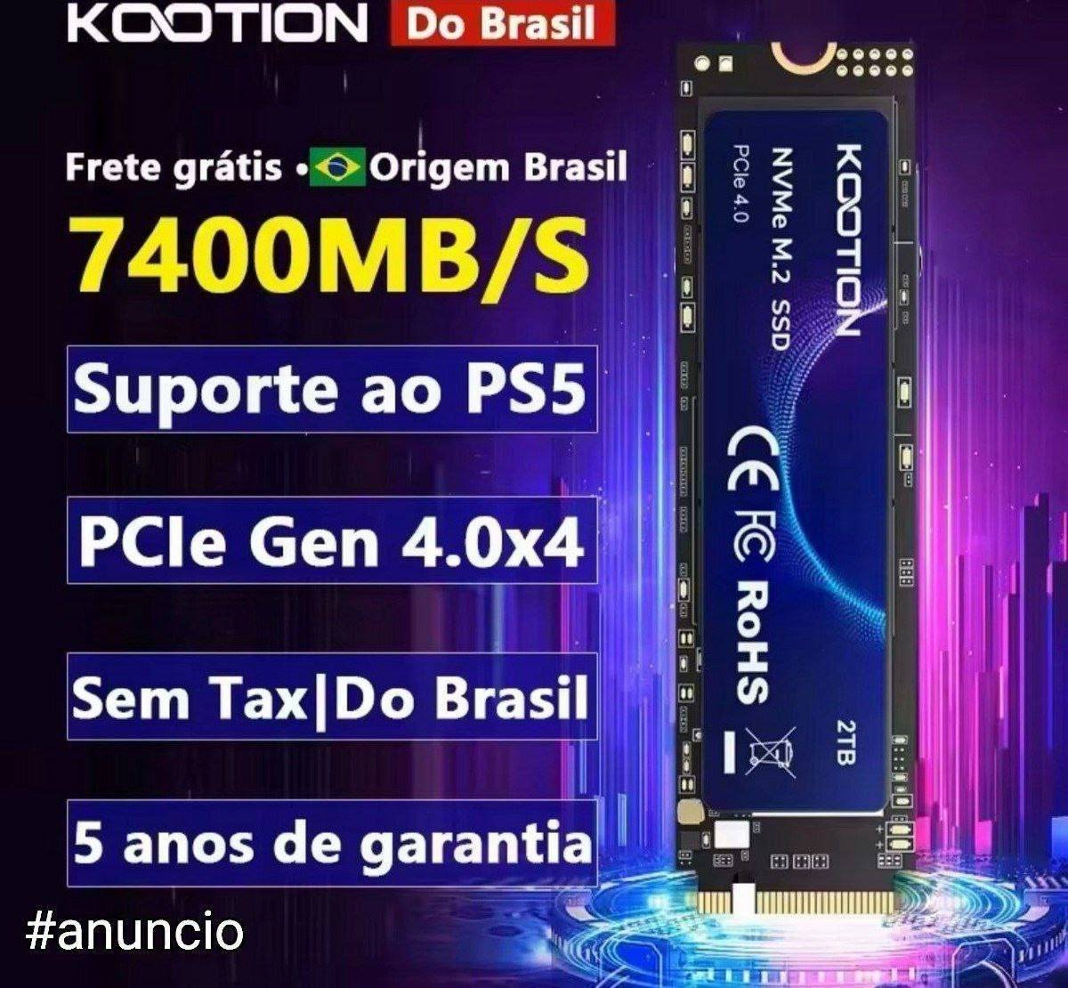 SSD M.2 NVMe Kootion 1TB 7400MB/s Gen4 🛒