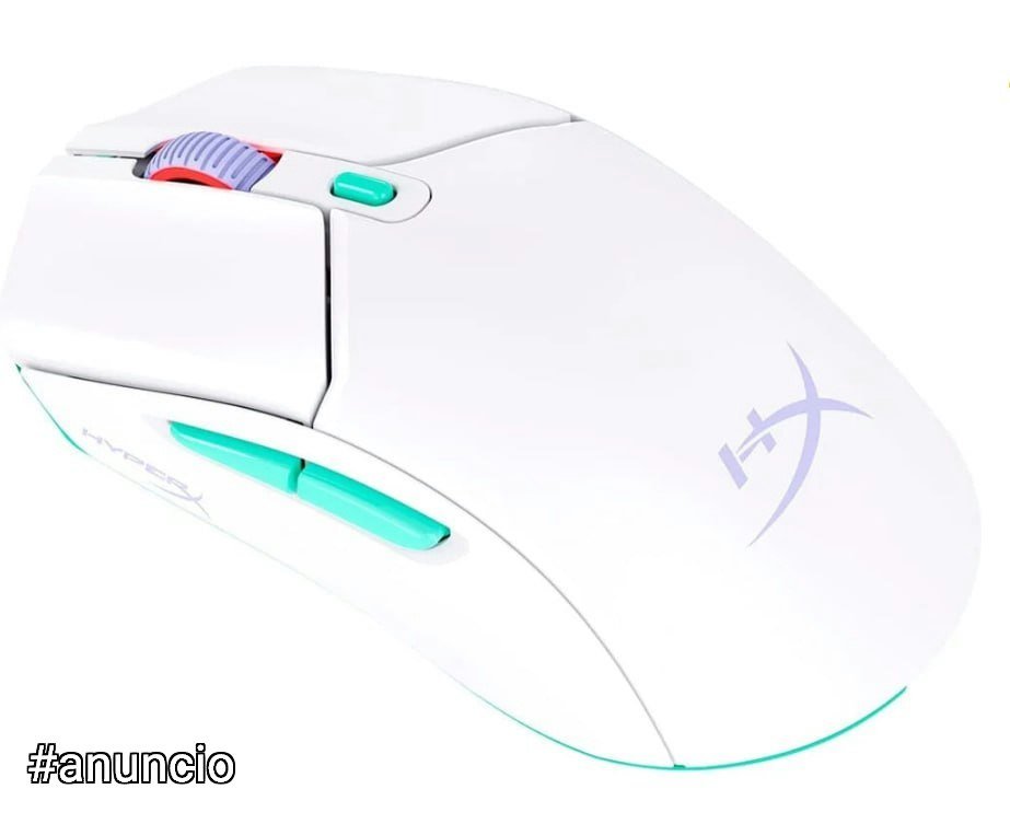 Mouse Gamer Sem Fio HyperX Pulsefire Haste 2 Core Wireless, RGB, 12000 DPI, Bluetooth, Dongle de 2.4 GHz, Branco 🛒