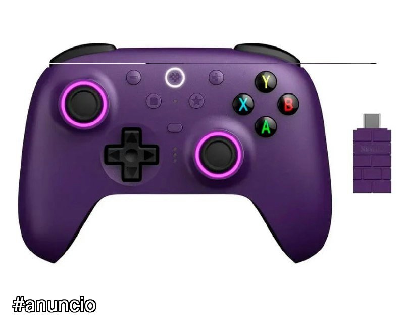 Controle Wireless 8BitDo Ultimate 2, Efeito Hall, 2.4G, com Dock, p/ PC e Android, Roxo 🛒