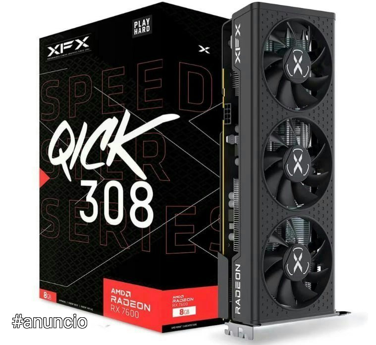 Placa de Vídeo XFX AMD Radeon RX 7600 8GB GDDR6 🛒