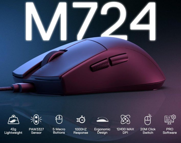 Mouse Redragon K1ng 1K M724 Preto 🛒