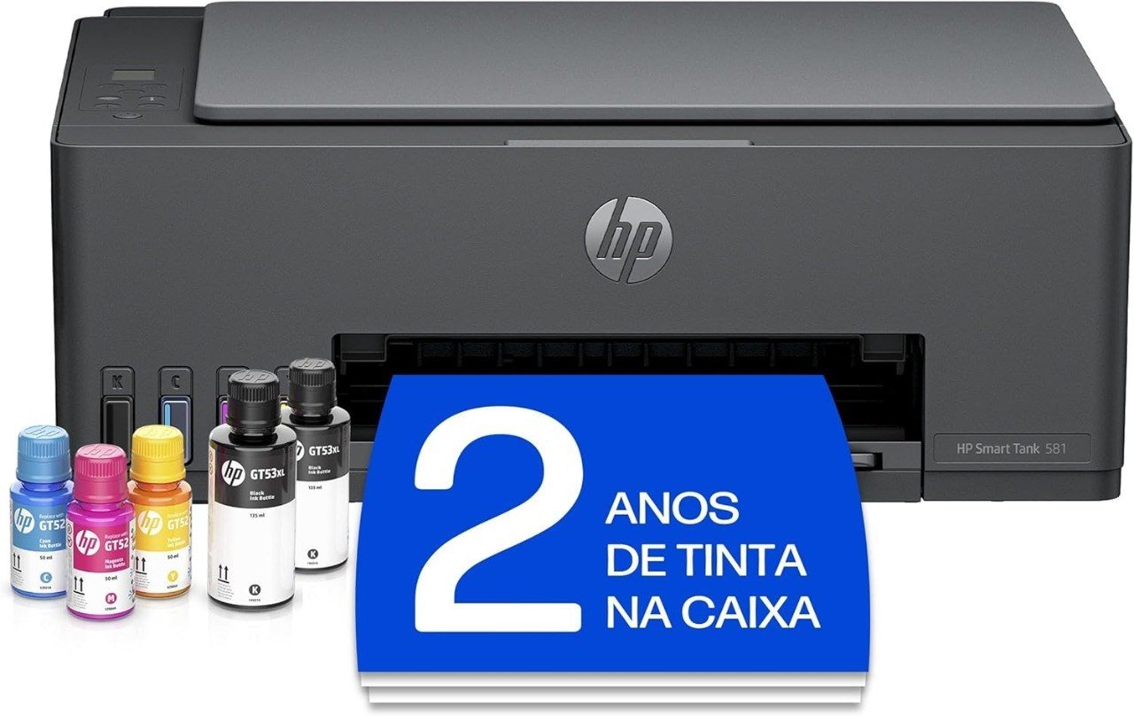 Impressora Multifuncional HP Smart Tank 581 🛒