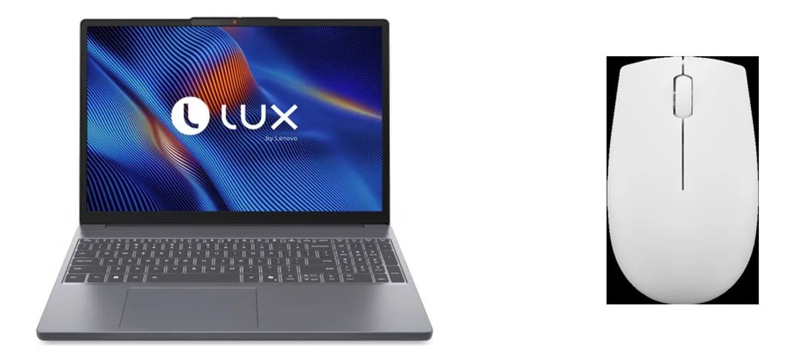 Kit Lenovo: Notebook Ideapad I5 8gb 1tb Ssd 15.3 Fhd Linux Cinza + Mouse Sem Fio 300 Branco 🛒