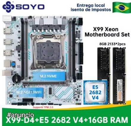 Kit X99 Soyo D4 + Xeon 2682v4 + 2X8GB 2133mhz ECC 🛒