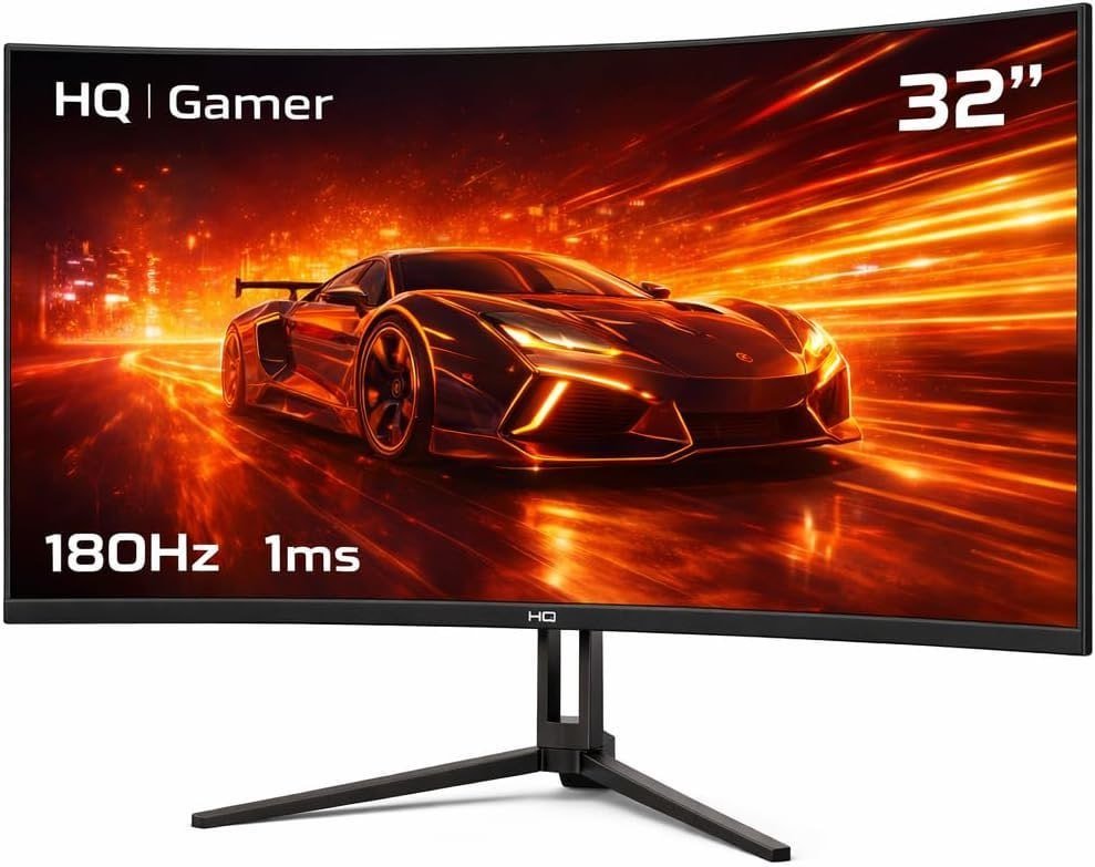 Monitor Gamer HQ Ultra 32" Curvo 180Hz QHD 🛒