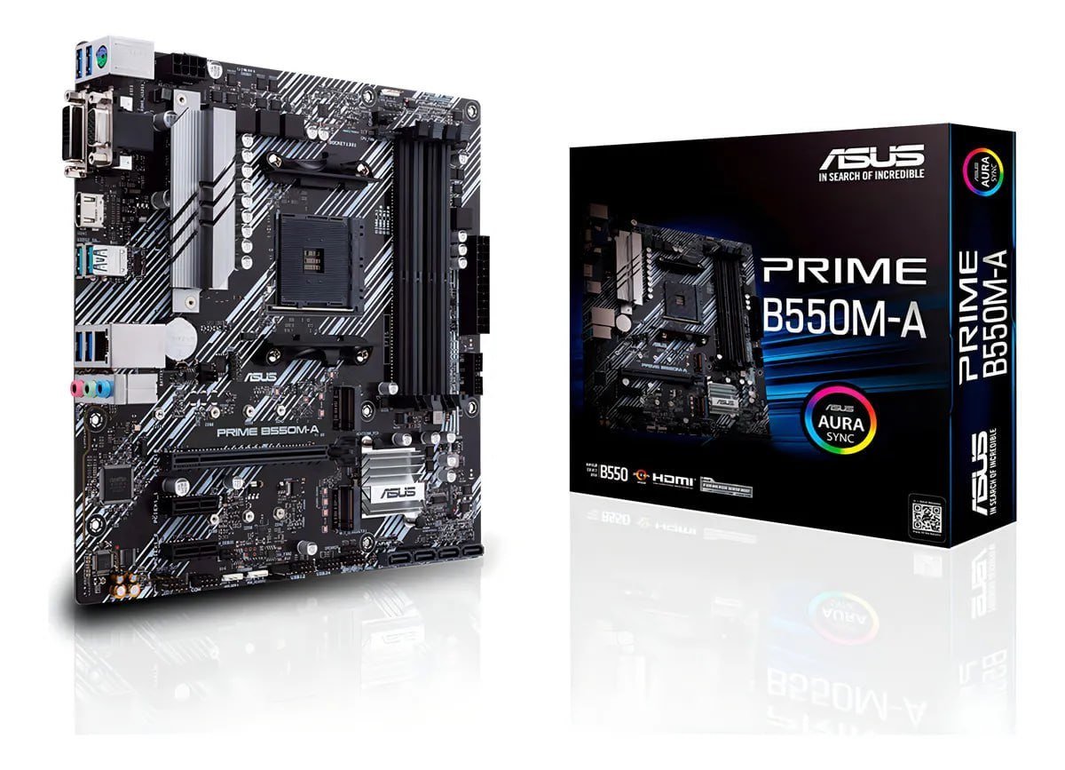 Placa-mãe Asus Prime B550m-a Amd Am4 Ddr4 90MB14I0-C1BAY0 🛒