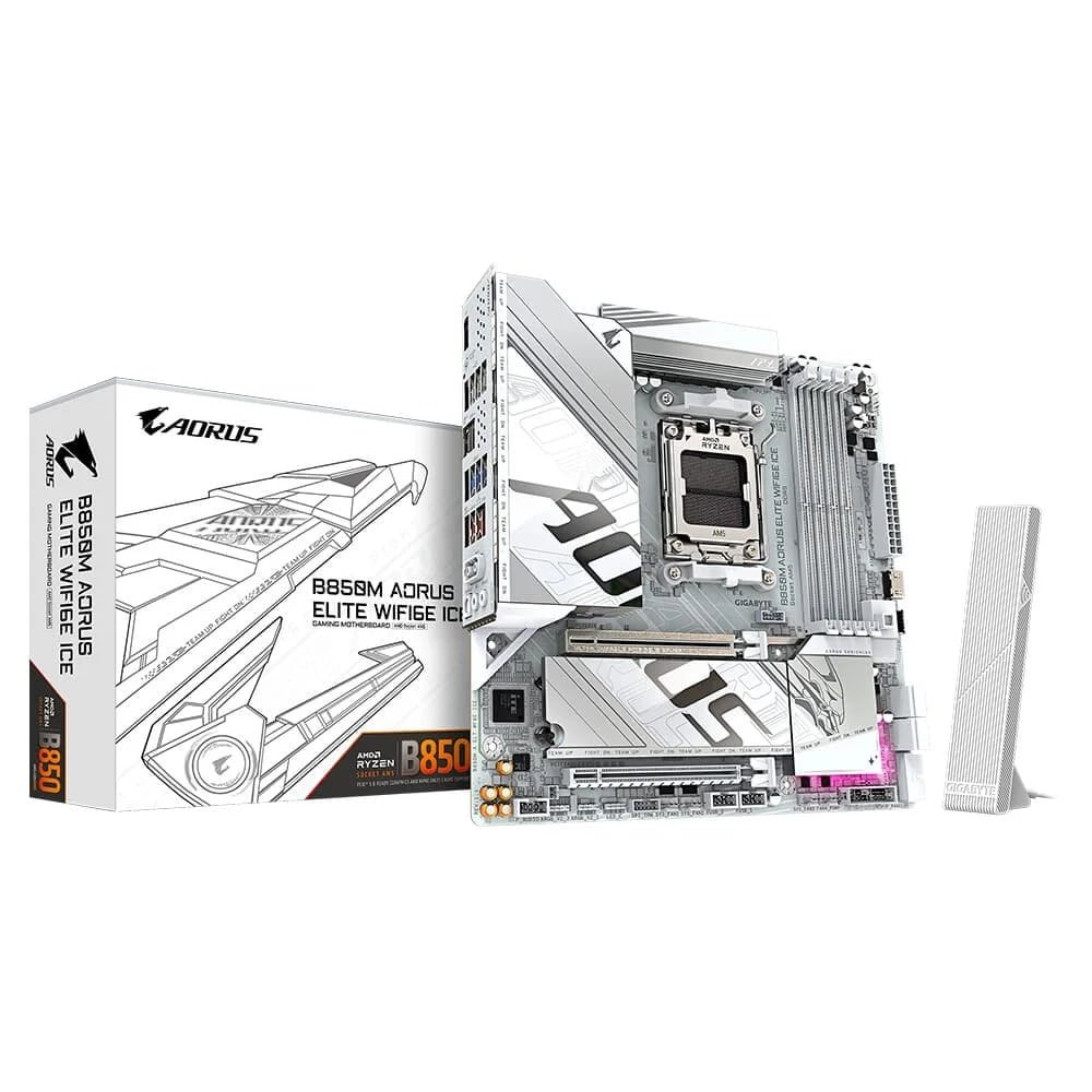 Placa Mãe Gigabyte B850M AORUS ELITE WIFI6E ICE 🛒