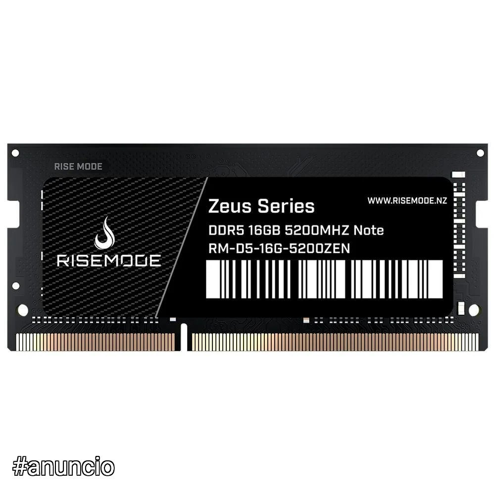 Memória RAM para Notebook Rise Mode 16GB, 5200MHz DDR5, Zeus Series, CL42 - RM-D5-16G-5200ZEN 🛒