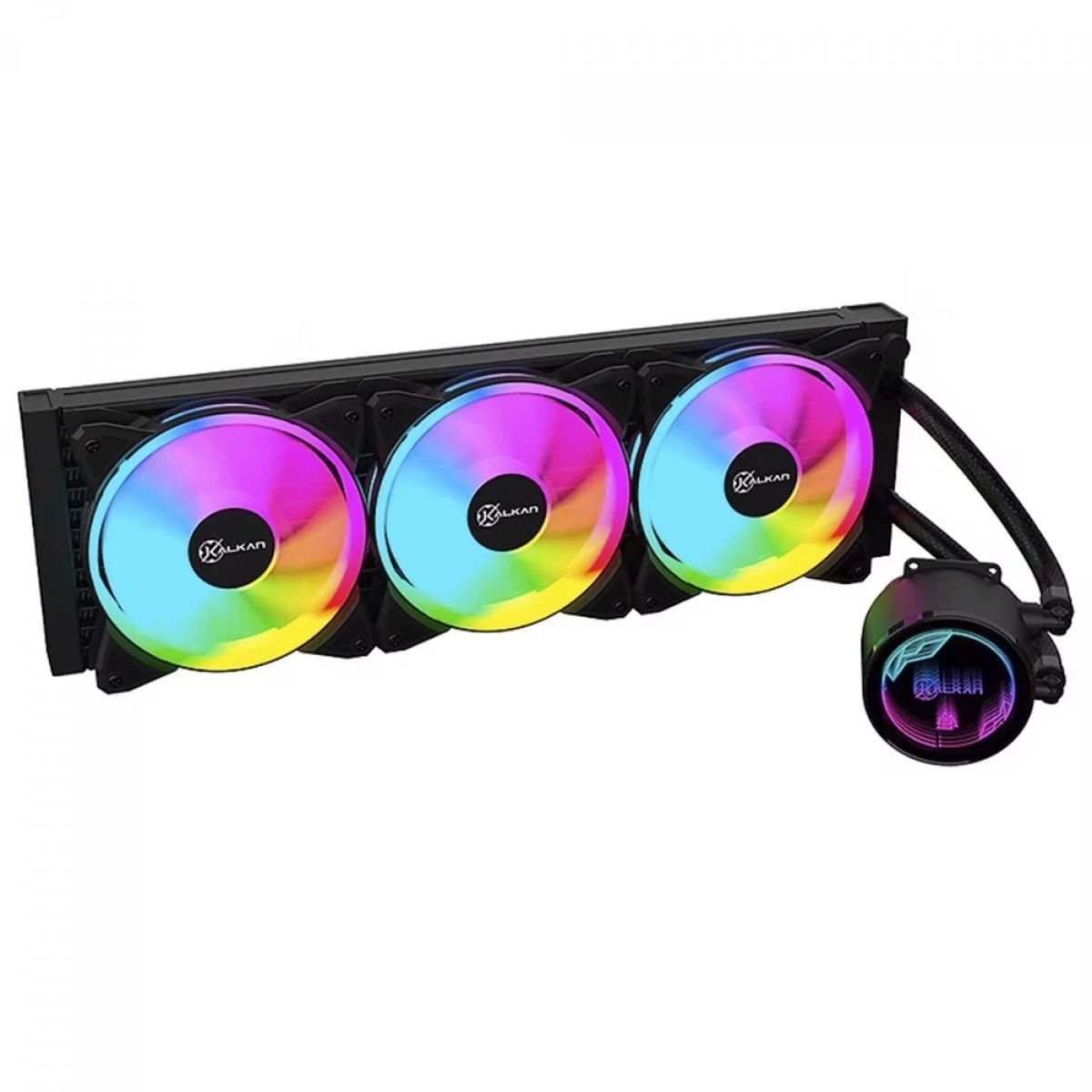 Water Cooler Kalkan Iota V2 360 Rainbow 360mm Intel-AMD Preto KLK00069 🛒