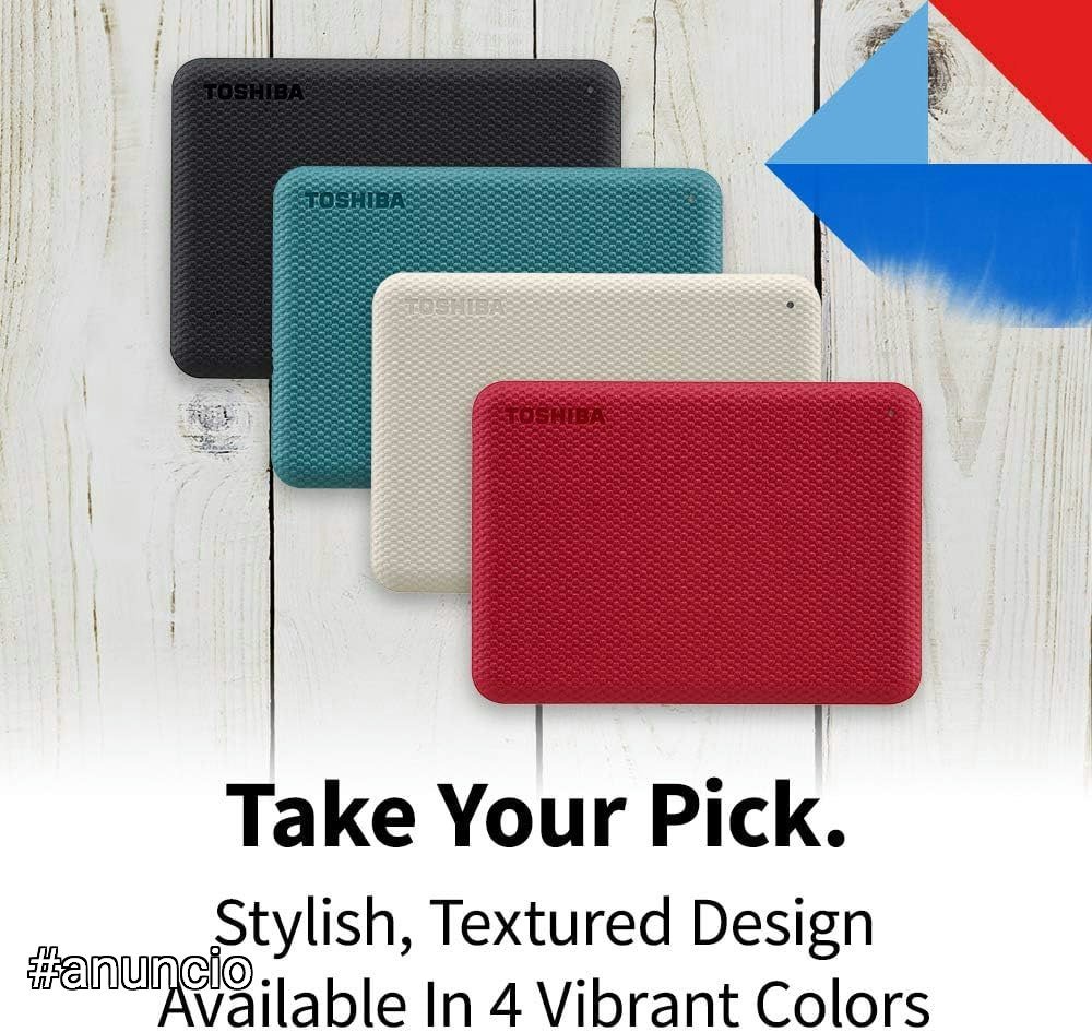 HD Externo Portátil Toshiba Canvio Advance 2TB Vermelho 🛒