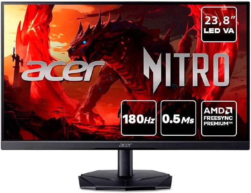 Monitor Gamer Acer Nitro 23,8" KG241Y Full HD 180Hz 0.5ms 🛒