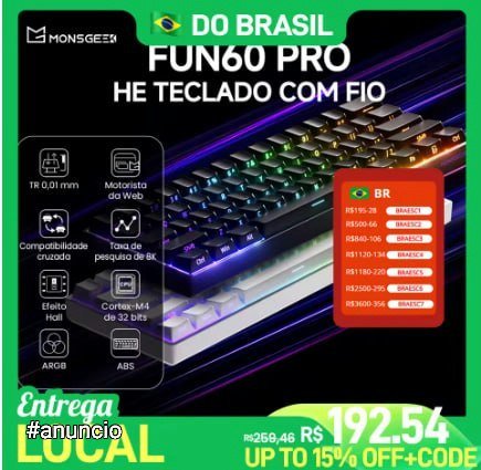 Teclado Mecânico Magnético Akko MonsGeek FUN60 PRO HE 🛒