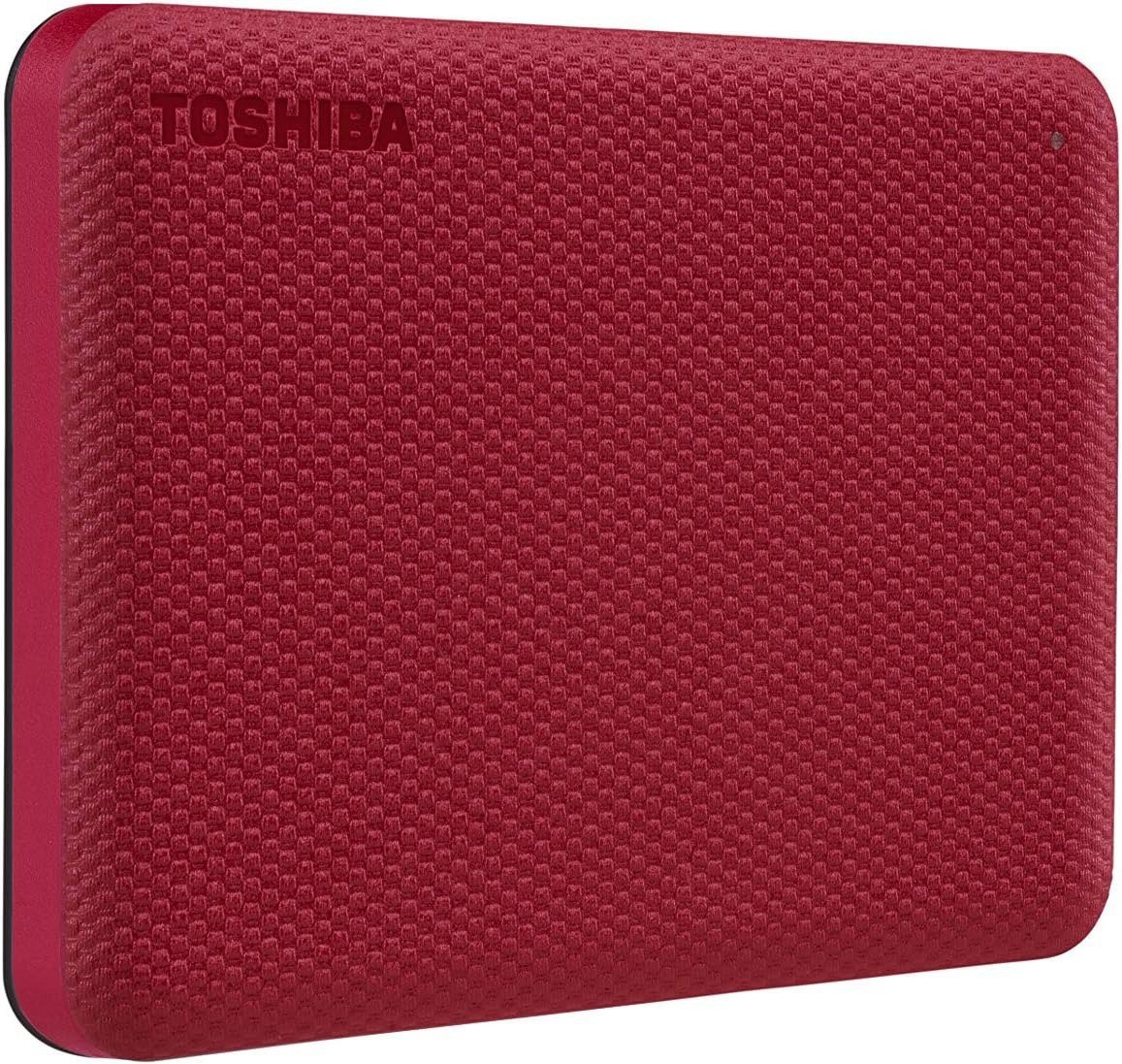 TOSHIBA HD Externo Portátil 2TB Canvio Advance USB 3.0 Vermelho 🛒