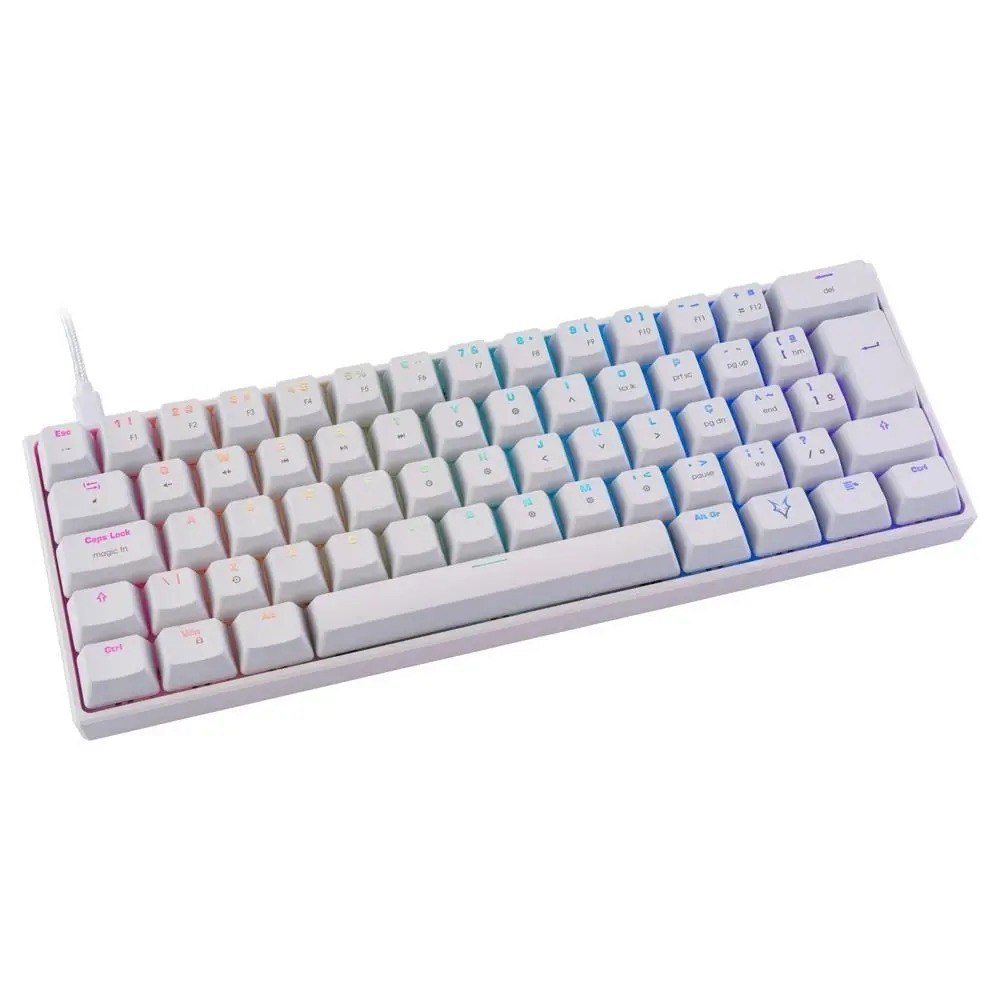 Teclado Mecânico Gamer Husky Blizzard 60% RGB Branco 🛒