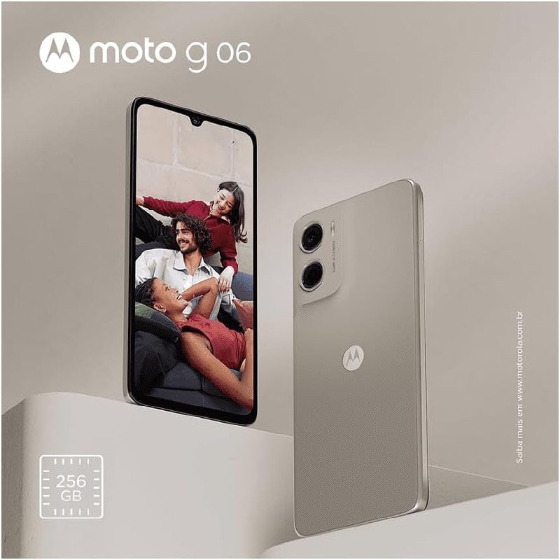 Smartphone Motorola Moto G06 256GB 12GB RAM 50MP AI Bege 🛒