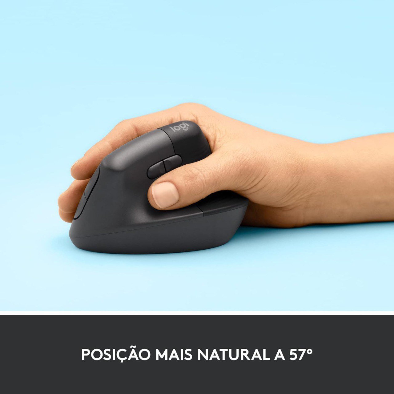 Mouse Sem Fio Logitech Lift Vertical Ergonômico - Grafite 🛒