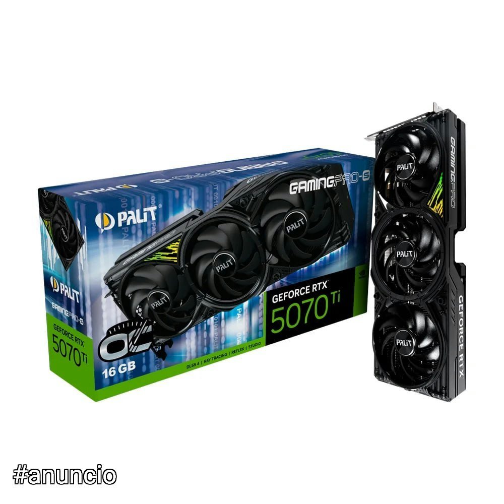 Placa de Video Palit GeForce RTX 5070 Ti 16GB GamingPro-S OC GDDR7 256bits 🛒