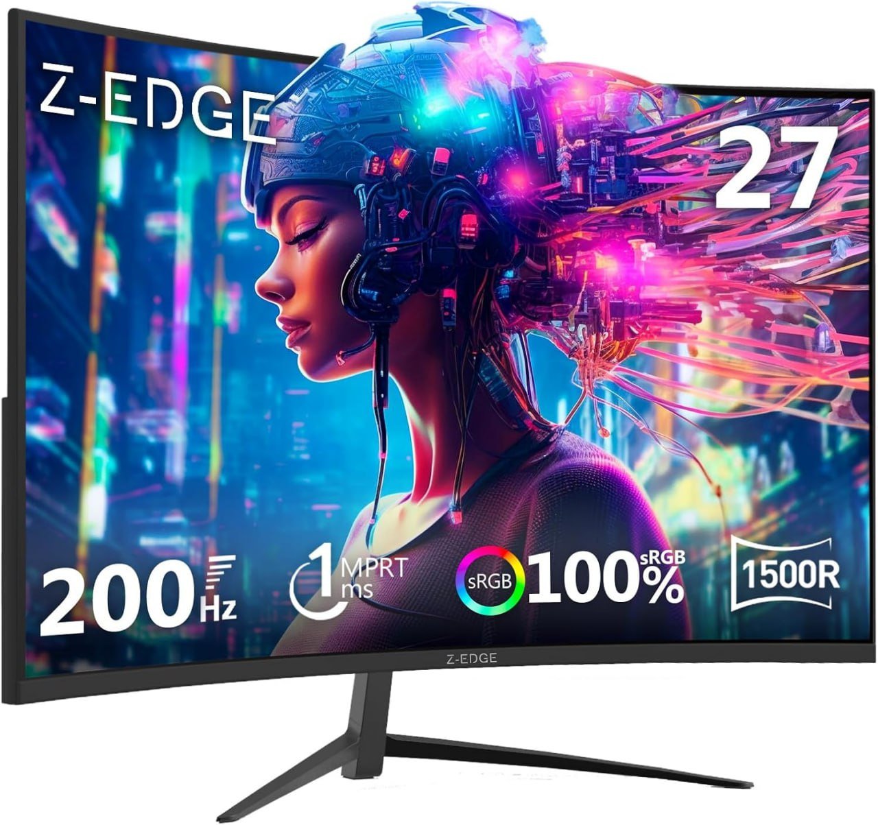 Monitor Gamer Curvo 27" Z-Edge 200Hz FHD 1080P 1ms 1500R 🛒