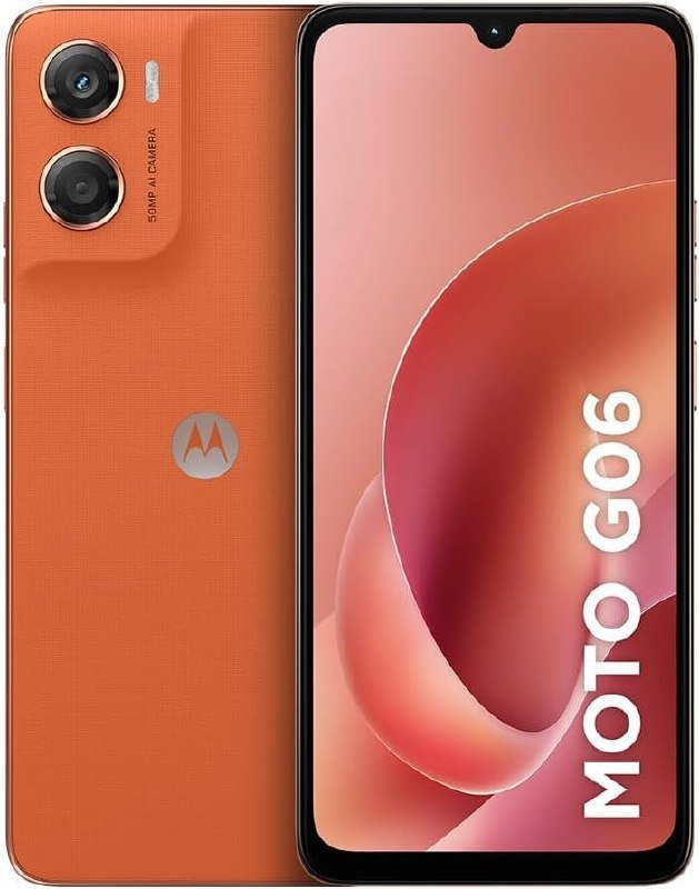 Motorola Moto g06-128GB 12GB (4GB RAM + 8GB Ram Boost) e Camera 50MP com AI Bateria de 5200 mAh Tela 6.9" - Laranja 🛒