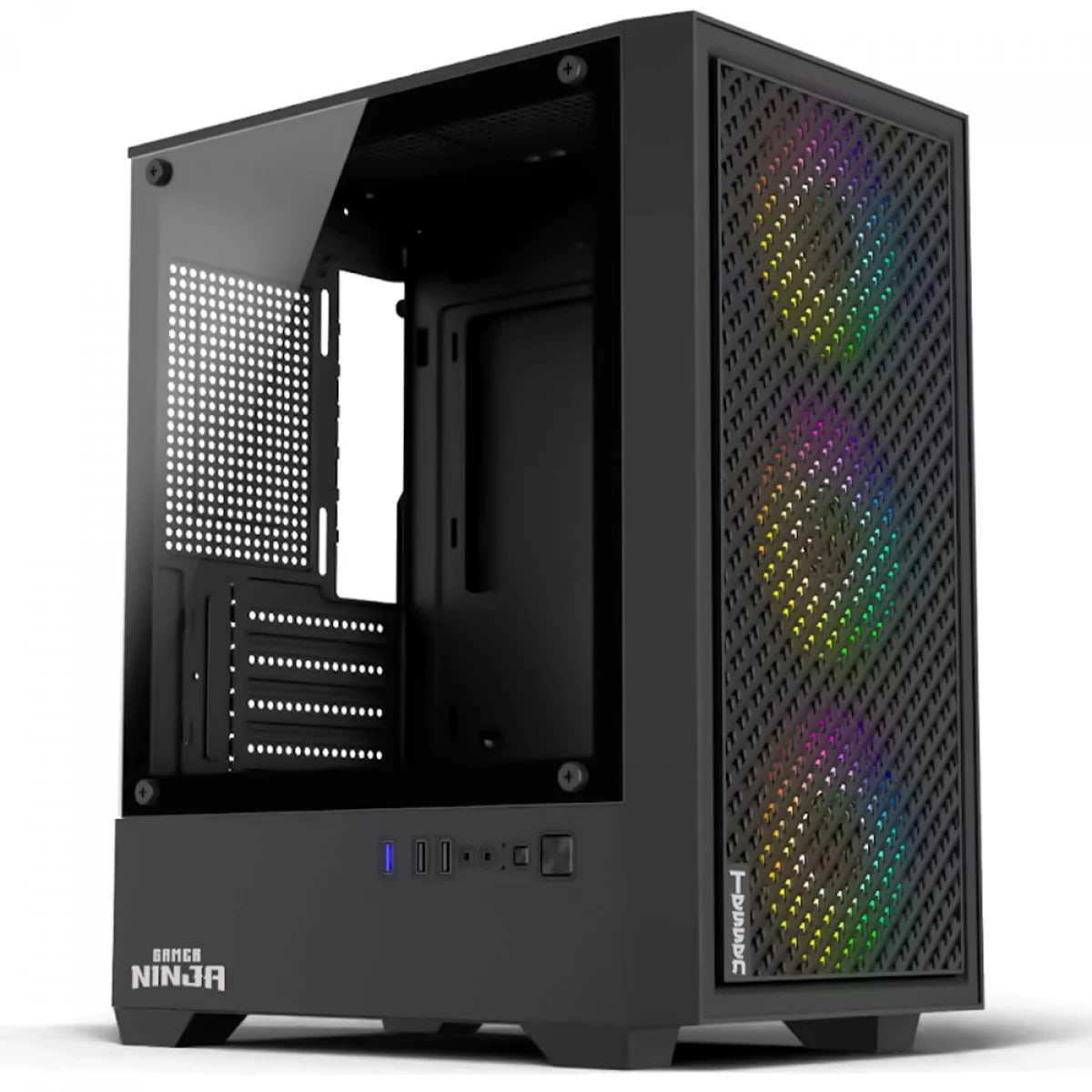 Gabinete Gamer Ninja Tessen 3 Fans Rainbow inclusos 🛒