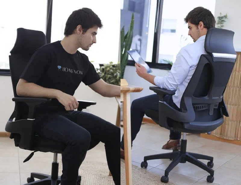 Cadeira De Escritório Rivatti Presidente NR17 Ergonômica Premium Toledo Cor Preto 🛒