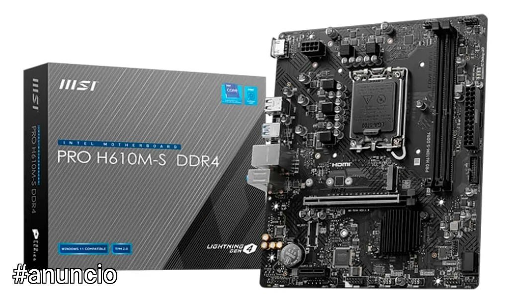 Placa-mãe Intel Nnet MSI Pro H610m-s DDR4 Socket 1700 🛒