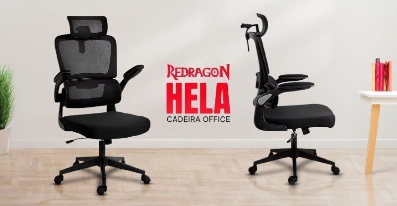 CADEIRA REDRAGON OFFICE HELA PRETO C214-B 🛒