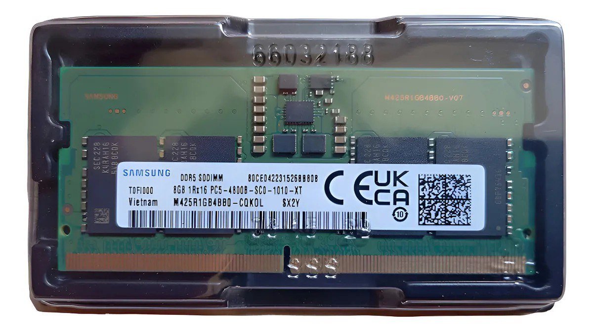 Memória para Notebook Samsung 8GB DDR5 4800MHz 🛒