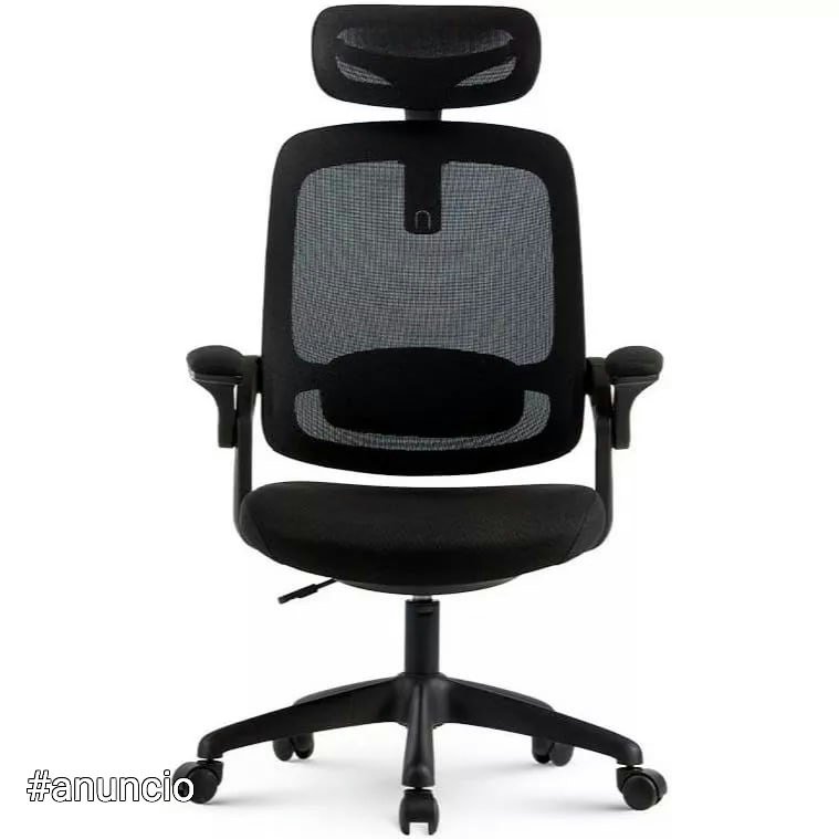 Cadeira de Escritório Ergonômica Astra Preta com Apoio Lombar e Cabeça, Encosto Ajustável, Mesh Respirável 🛒