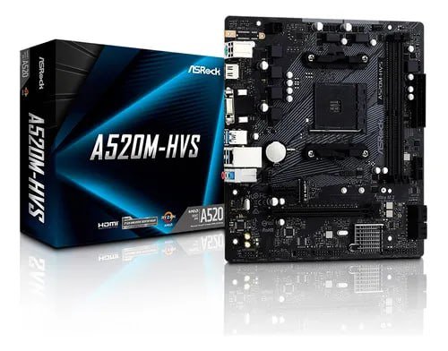 Placa Mãe AMD AM4 A520 2x DDR4 HDMI/VGA A520M-HVS Asrock 🛒