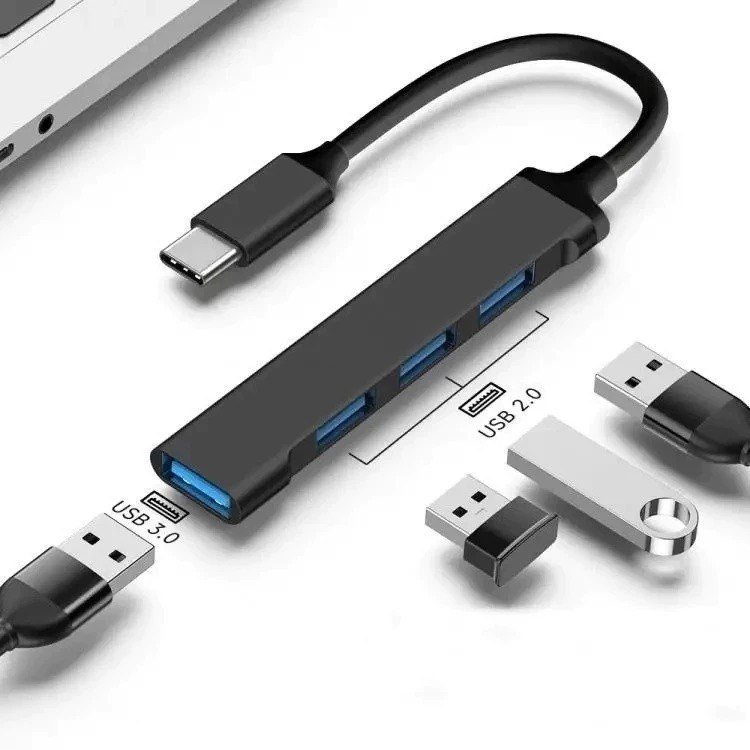 Hub USB Type-C 4 Portas USB 3.0 5 Gbps 🛒